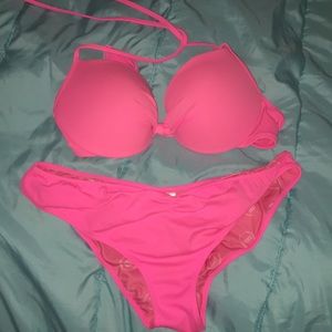 Hot Pink PINK bikini set